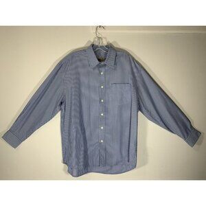 NEW - Tilley Endurables Blue and White Pinstripe Shirt Mens Large Camp Safari L